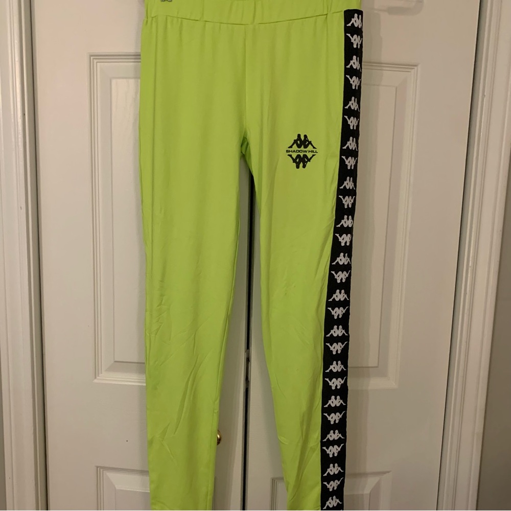 Kappa Shadow Hill Womens Lime Green Athletic Pants Small NWT
